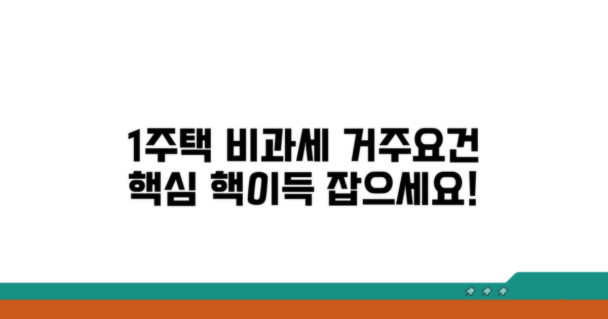 1세대1주택 비과세 거주요건 핵심