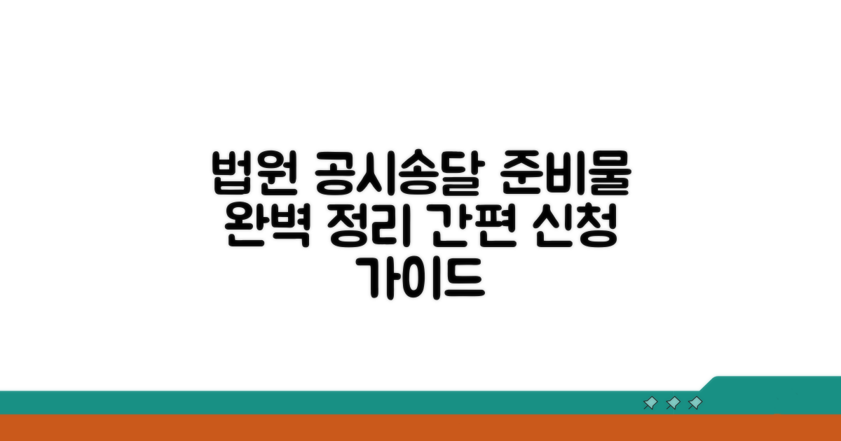 법원 공시송달 신청 준비물