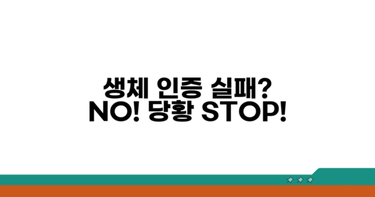 생체 인증 실패, 당황하지 마세요