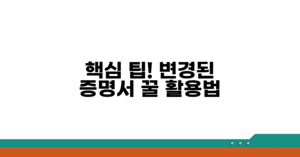 변경된 증명서 활용 꿀팁