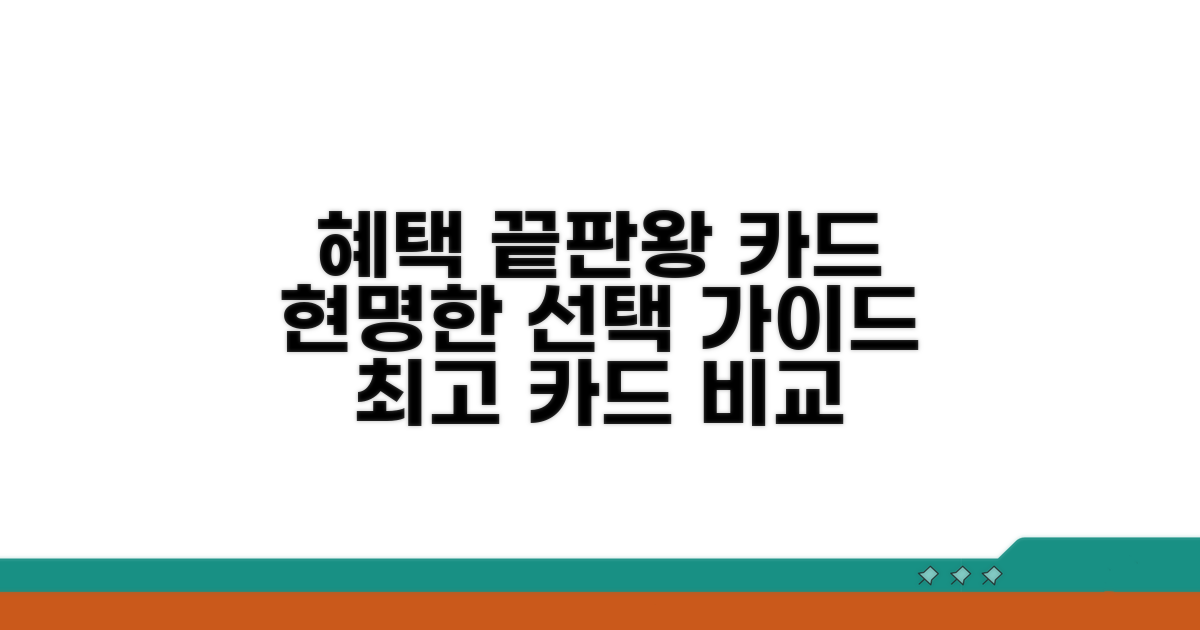 카드별 혜택 비교 분석 가이드