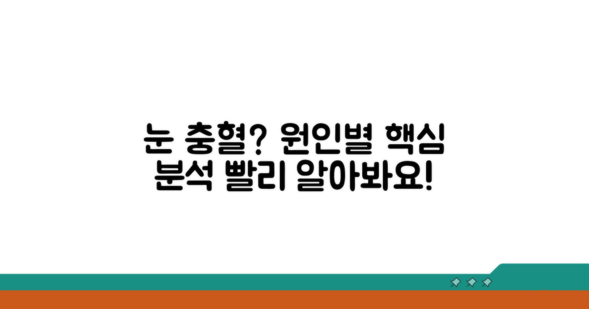 눈 충혈, 원인별 핵심 정리