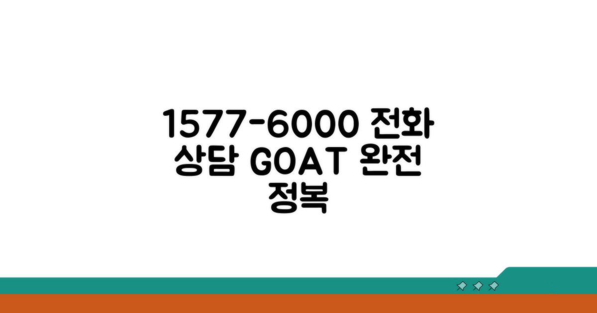 1577-6000 전화 상담 완전 정복