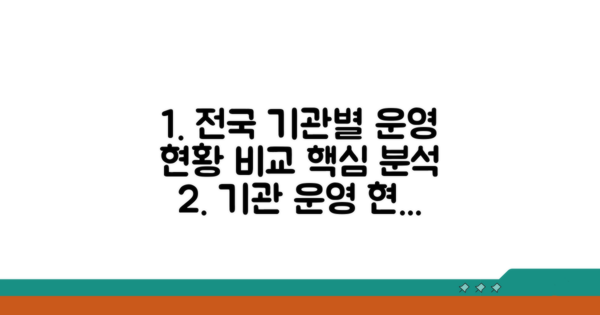 전국 기관별 운영 현황 비교