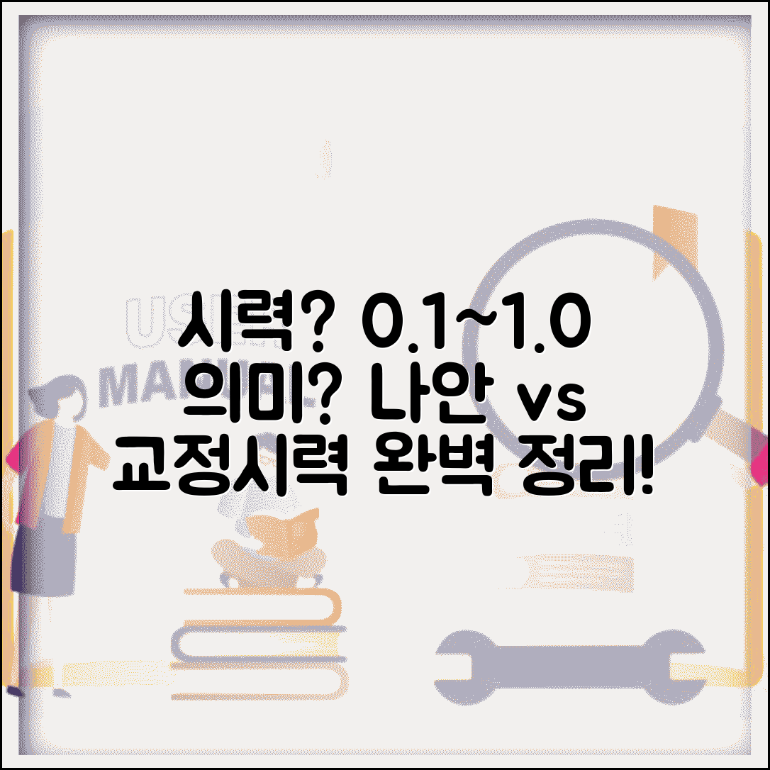 시력검사 나안시력 교정시력 차이 완벽정리 | 0.1 0.5 1.0 의미, 제대로 알기