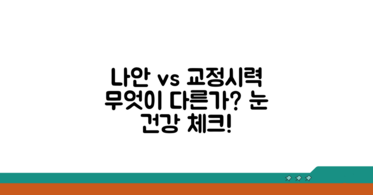 나안시력과 교정시력, 무엇이 다를까?