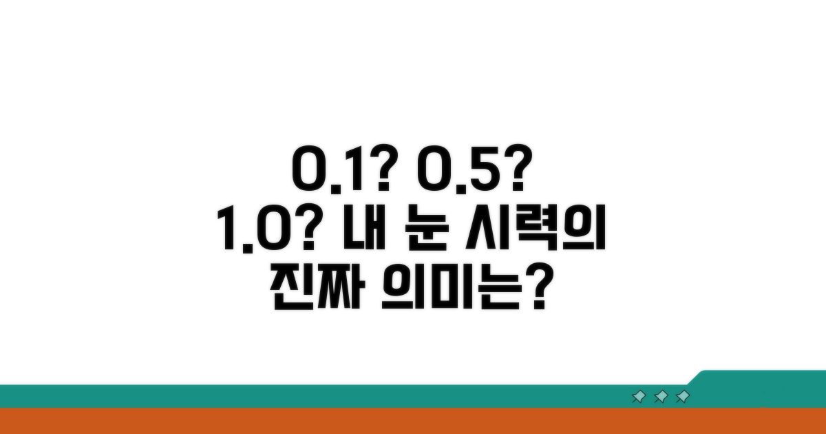 0.1, 0.5, 1.0 시력의 의미는?